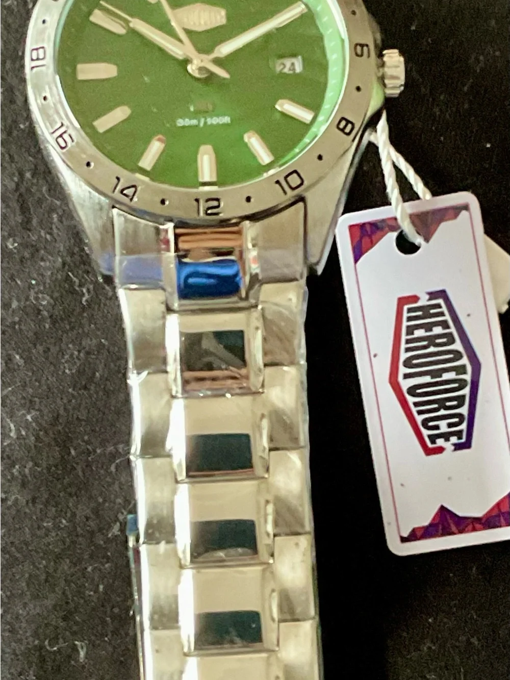NIB Wavy Desert Dial Heroforce GMT Watch w Tool